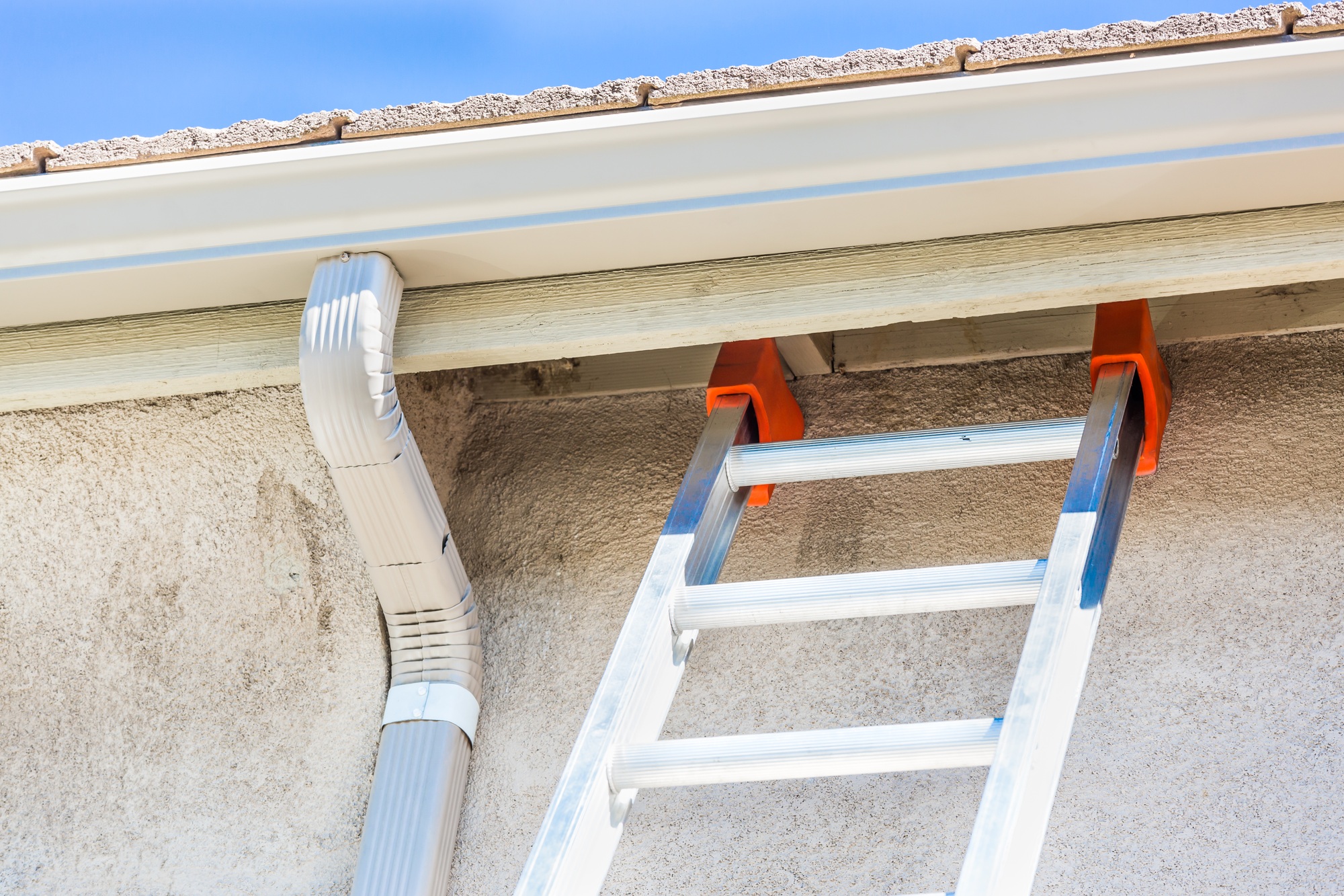 House with New Seamless Aluminum Rain Gutters